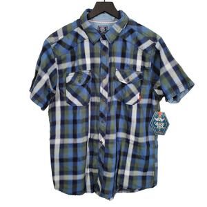 Blackjack DMD Button Down Plaid Shirt NWT L